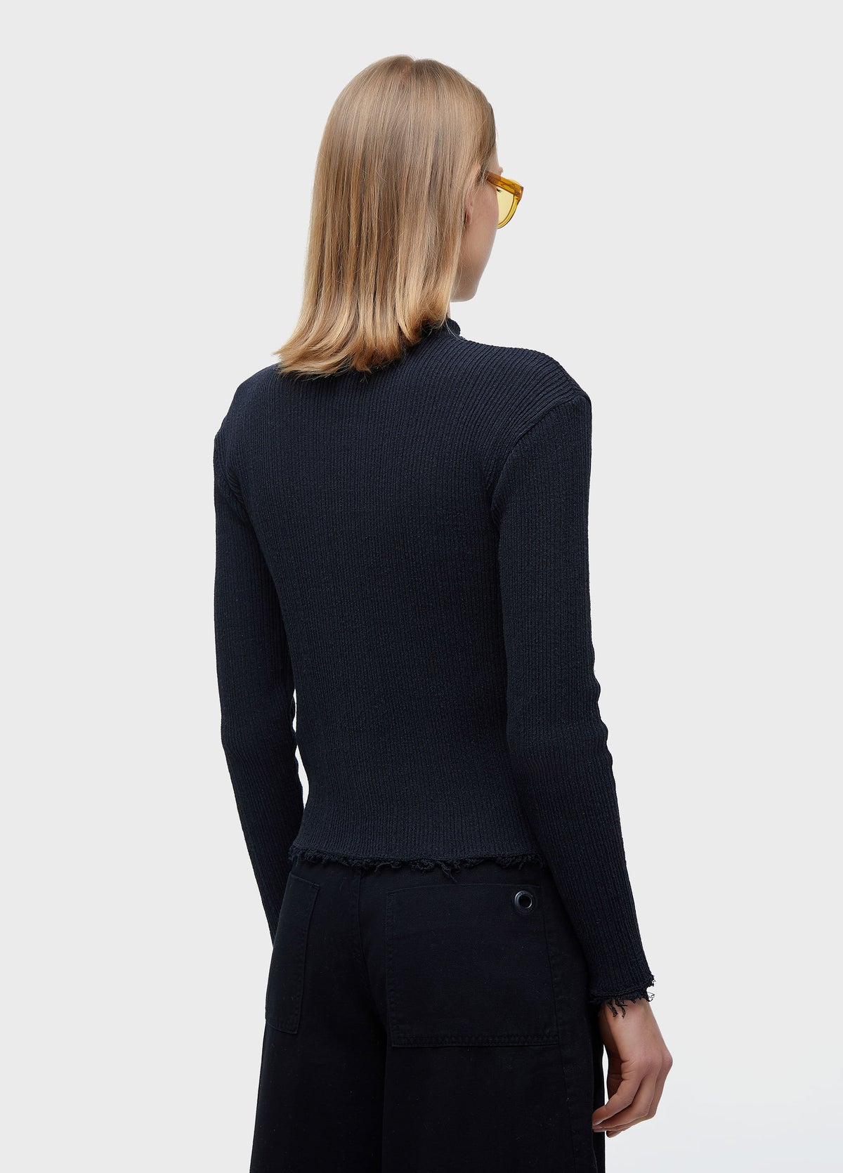 BLUSA ML TRICOT FRAYED