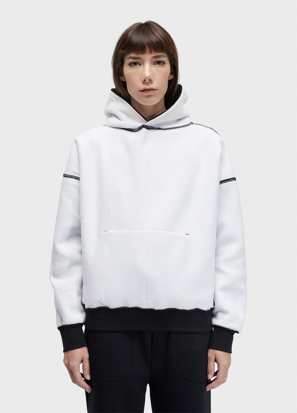 Casaco Double Capuz Moletom Fleece Preto Off-White – Osklen – foto 2