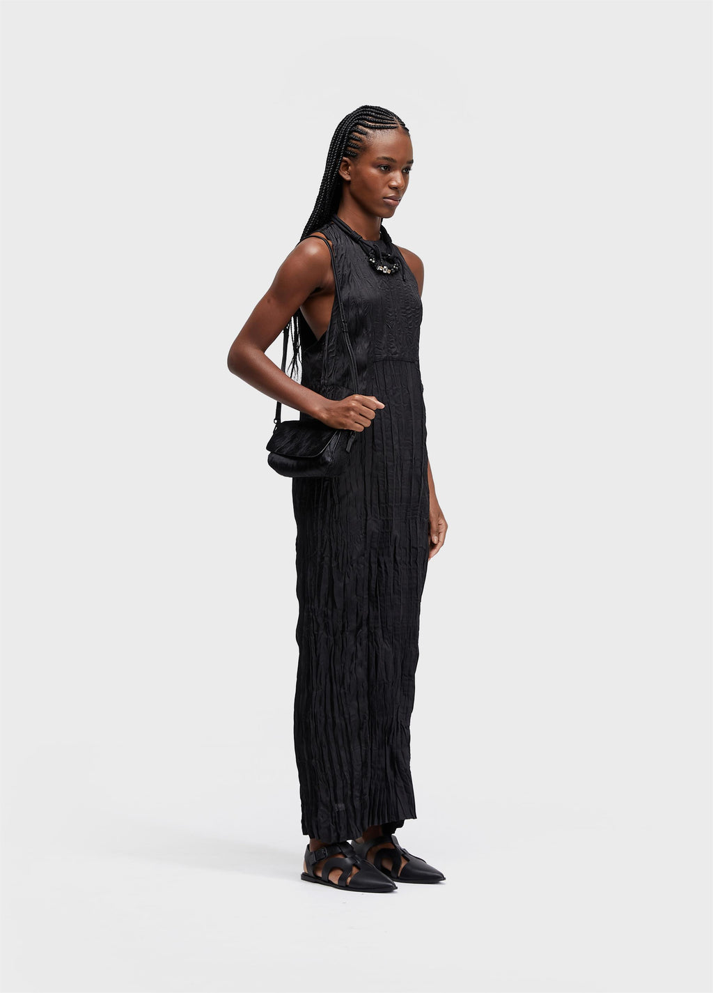 Vestido Nadador Wrinkled Tricoline Preto – Osklen – foto 2