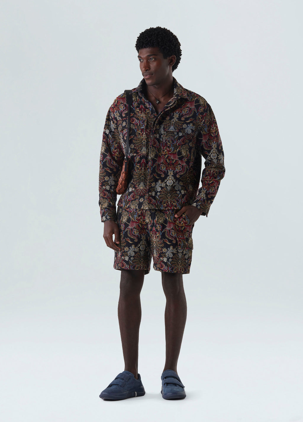 Overshirt Jacquard Origem Preto/Vermelho – Osklen – foto 6