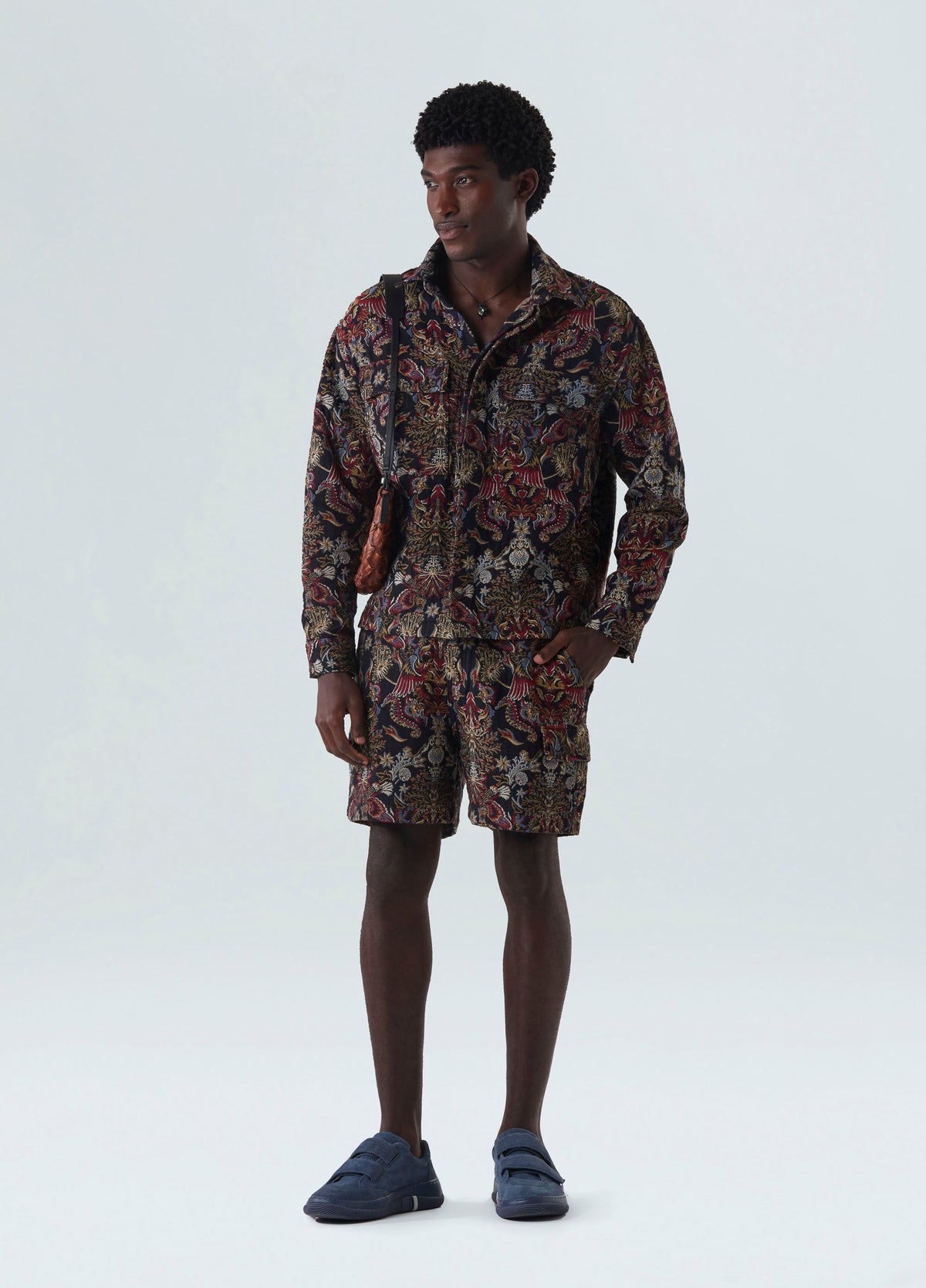 Overshirt Jacquard Origem Preto/Vermelho – Osklen – foto 6