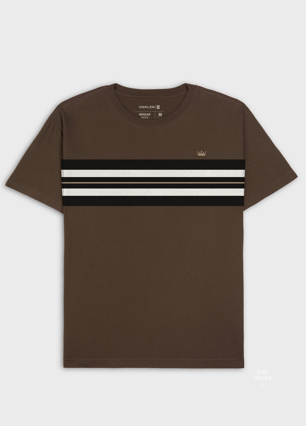 T-SHIRT VINTAGE LISTRADO PRANCHÃO MC