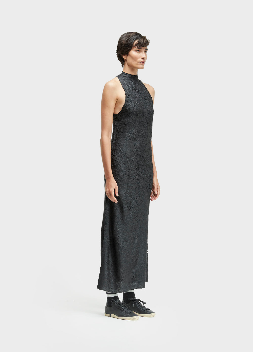 Vestido Raglan Plissado Crunch Preto – Osklen – foto 2