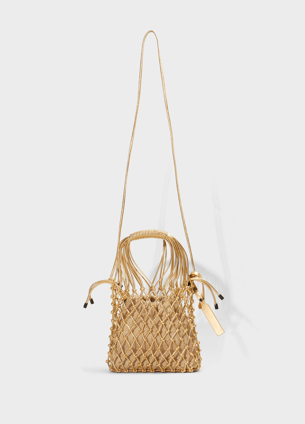 Bolsa Mini Sack Delicate Dourado/Natural – Osklen – foto 2