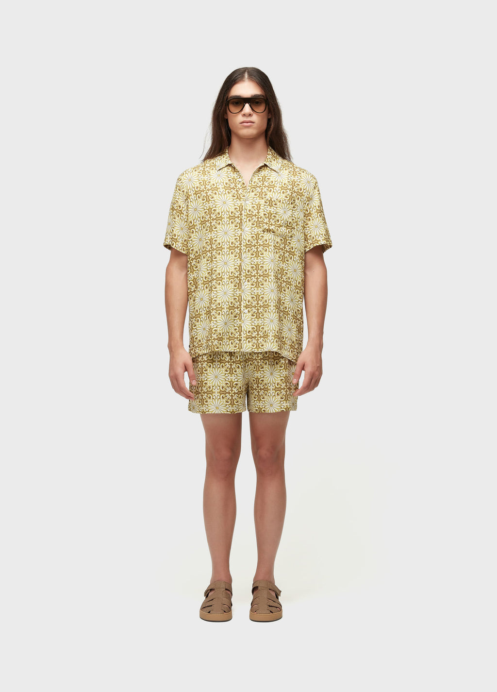 Short PJ Garden Tile Amarelo/Off-White – Osklen – foto 1
