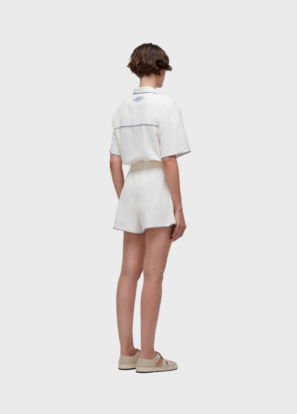 Short Bordado Knot Off-White/Azul – Osklen – foto 5