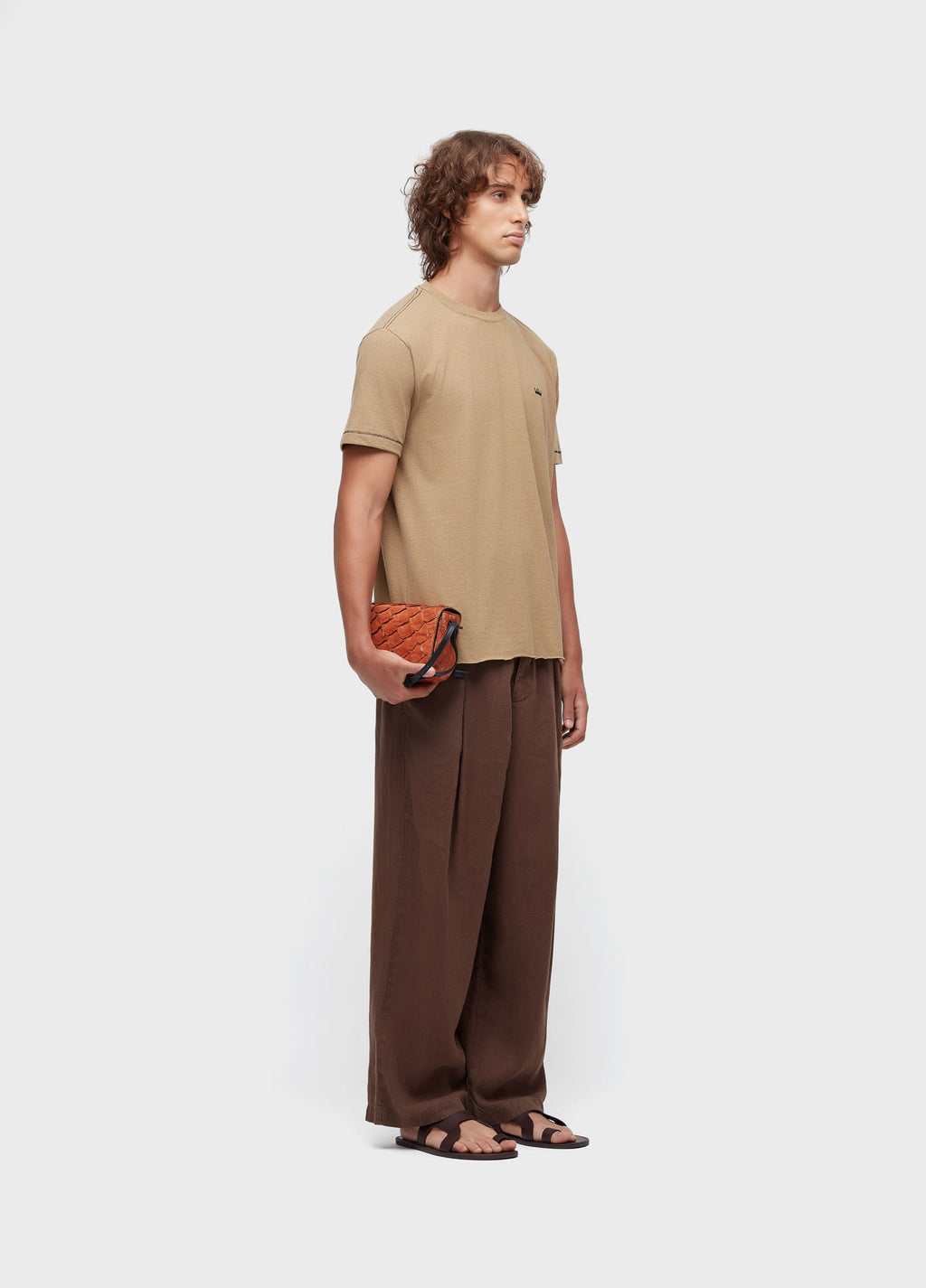 T-Shirt Coroa Rustic Contrast Seam MC Caqui – Osklen – foto 2