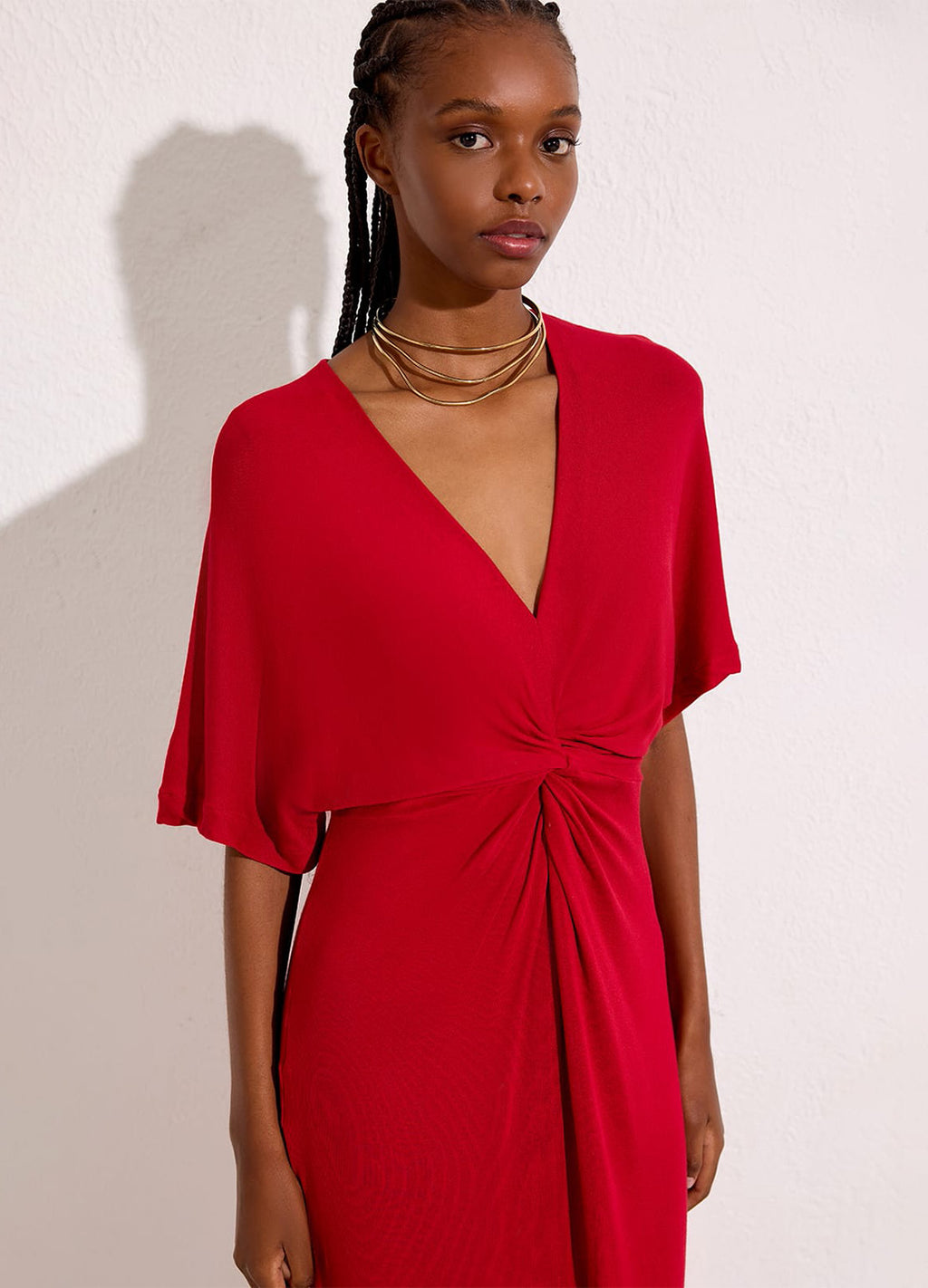 Saída Torção Malha Tricot Vermelho Petala – Lenny Niemeyer – foto 2