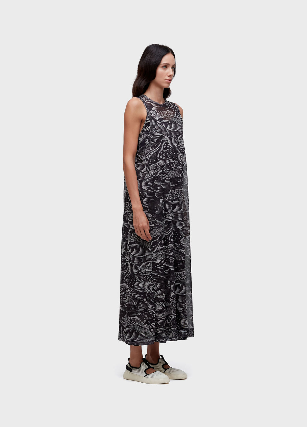 Vestido Tule Pirarucu Trace Preto/Off-White – Osklen – foto 2