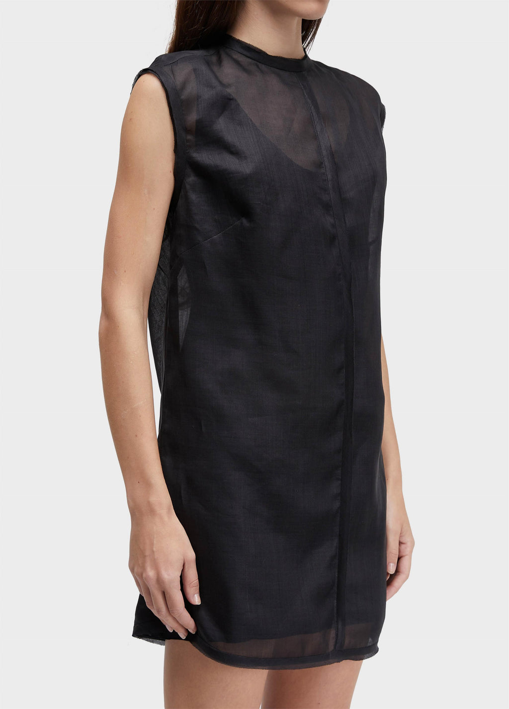 Vestido Curto Sleeveless Organdi Preto – Osklen – foto 2