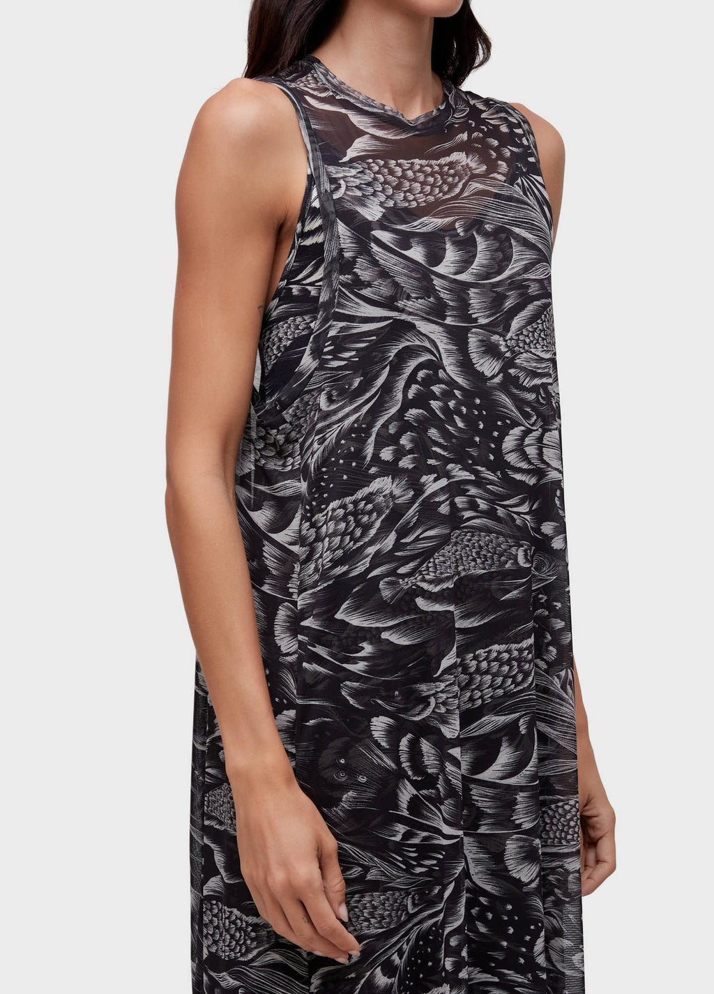 Vestido Tule Pirarucu Trace Preto/Off-White – Osklen – foto 3