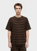 T-Shirt Rustic Thread Stripe MC Marrom Onix Preto – Osklen – foto 1