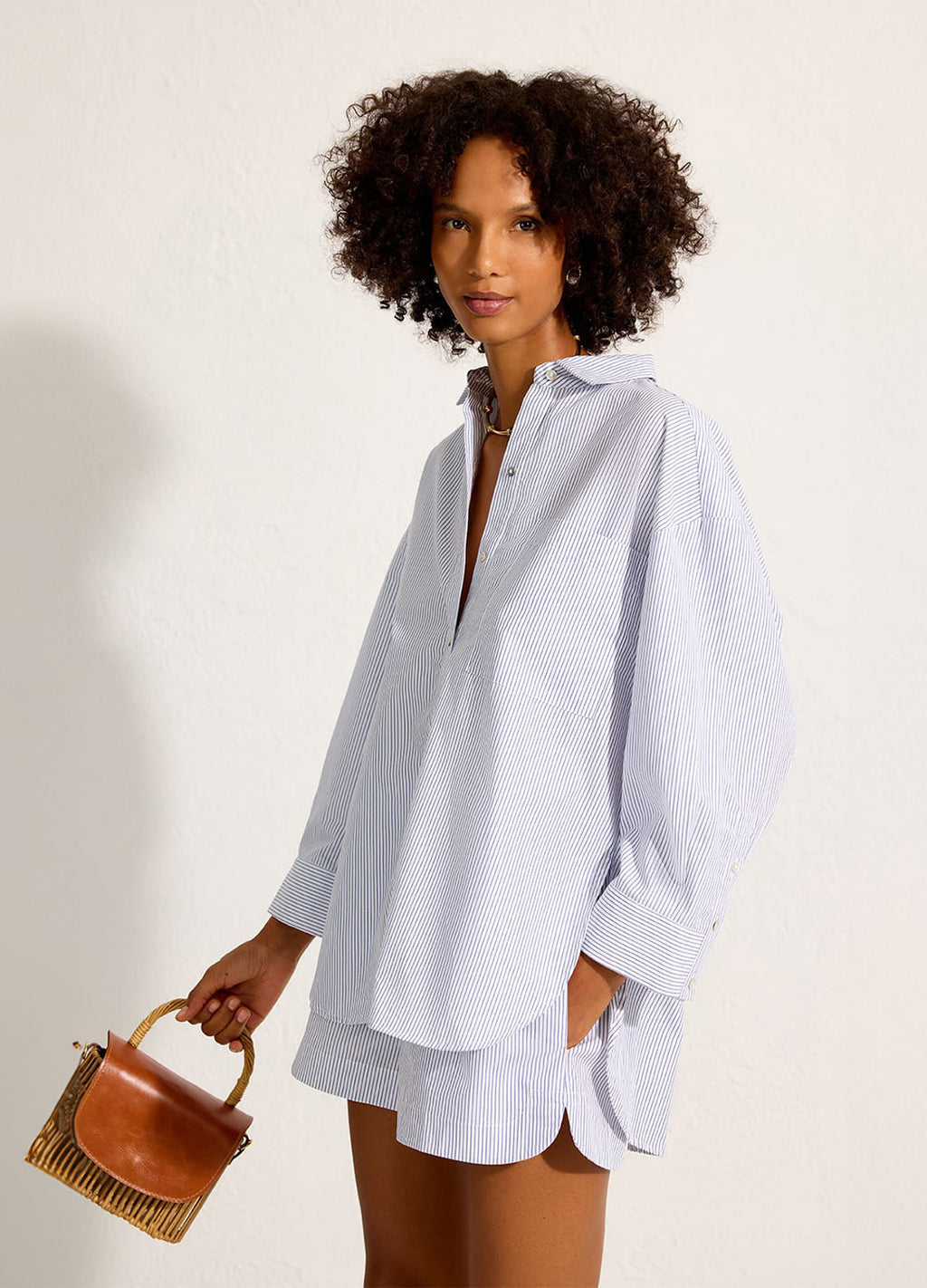 CAMISA LISTRA FIO TINTO