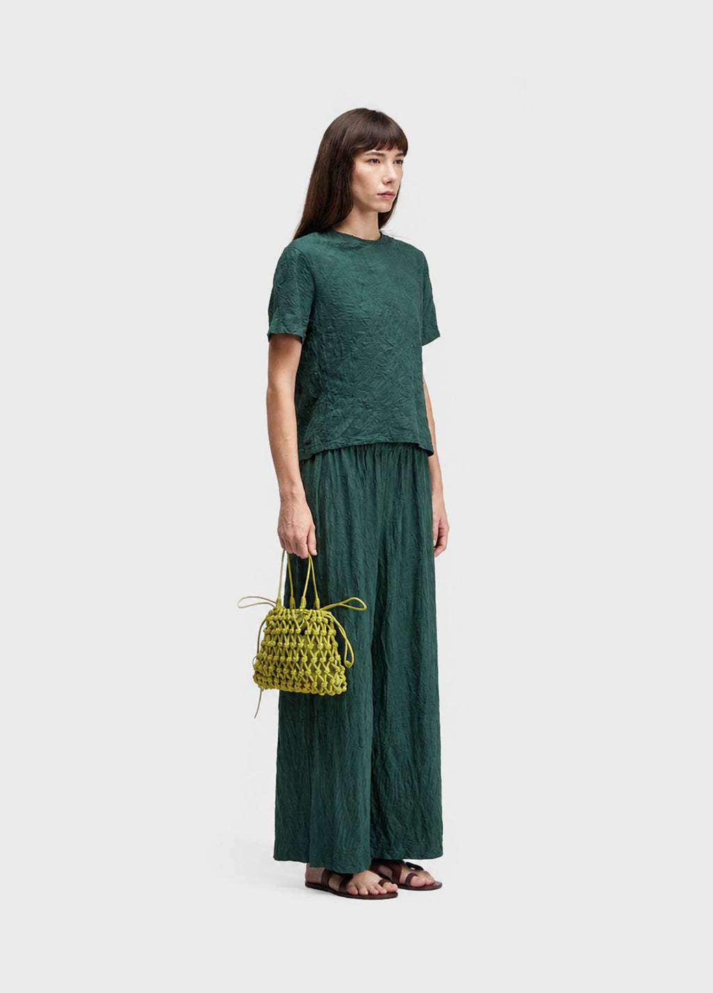 Calça Wrinkled Colour Verde Esmeralda – Osklen – foto 4