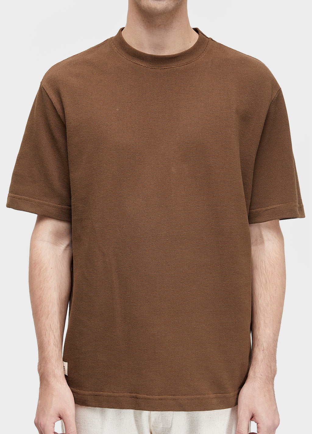 T-Shirt Topstitch Texture Contrast MC Marrom Onix – Osklen – foto 3