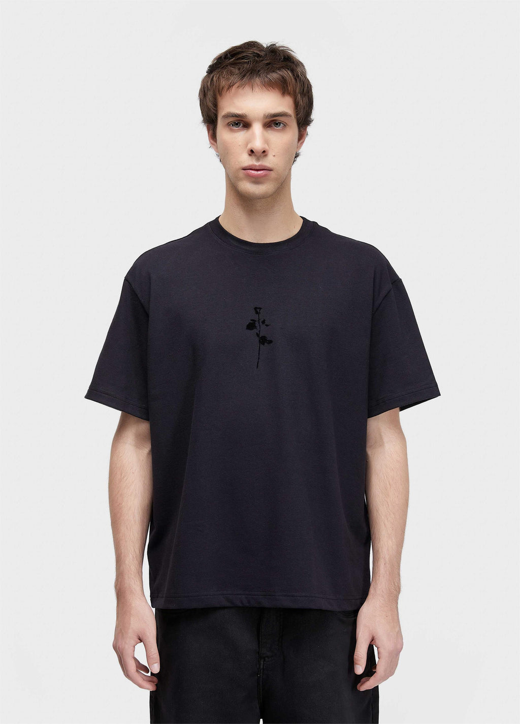 T-Shirt Over Puresoft Flocked Rose MC Preto – Osklen – foto 1