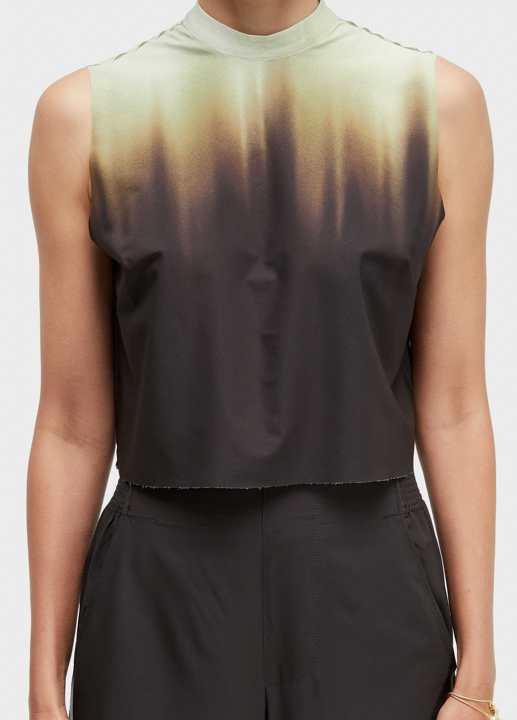 Blusa Cropped Blurred Brown Superlight Preto/Marrom – Osklen – foto 3