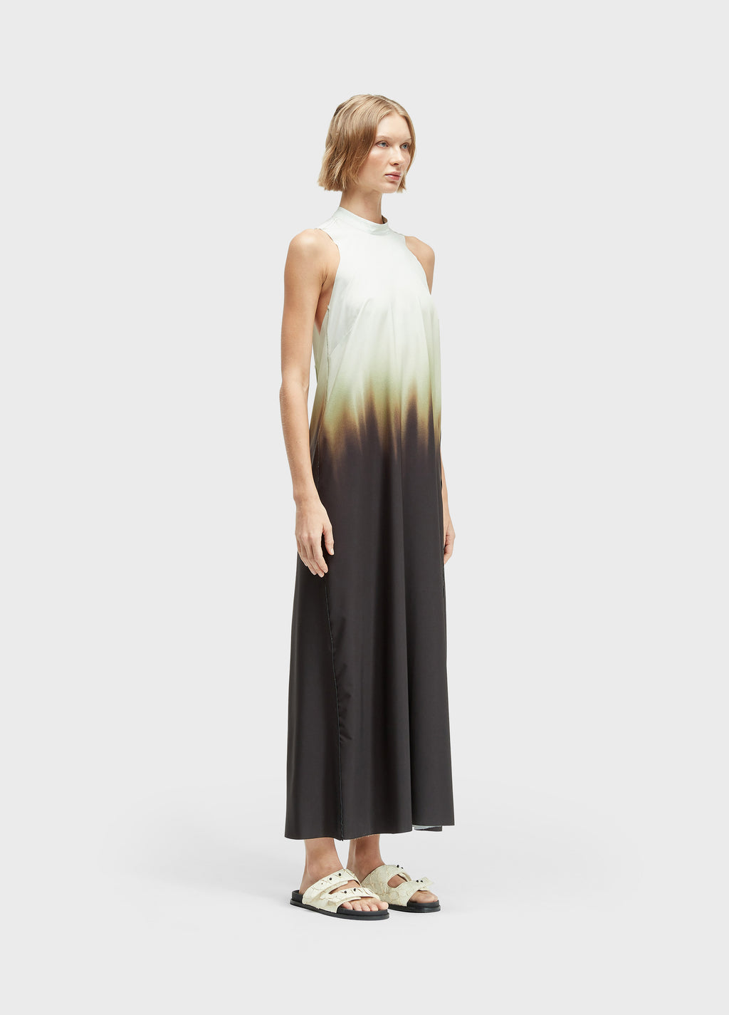 Vestido Gola Blurred Brown Superlight Preto/Marrom – Osklen – foto 2