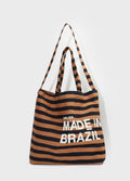 Bolsa Tote Made In Brazil Black Stripes Caqui/Preto – Osklen – foto 1