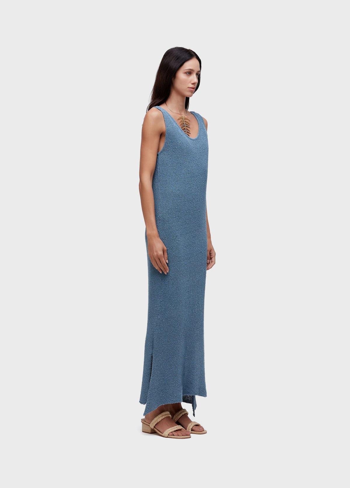 VESTIDO REGATA TRICOT REDE
