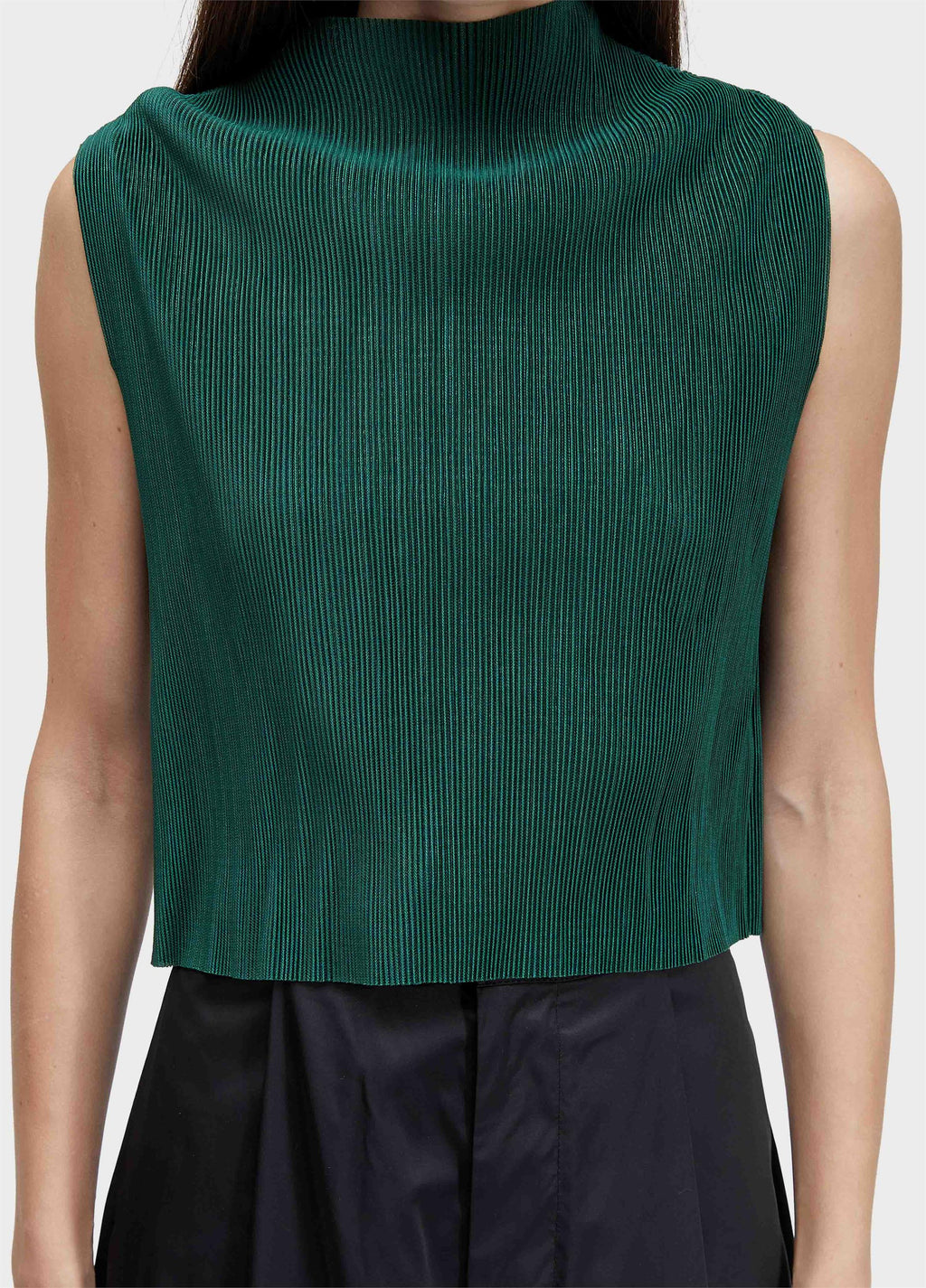 Blusa Sleeveless Plissé Verde Esmeralda – Osklen – foto 3