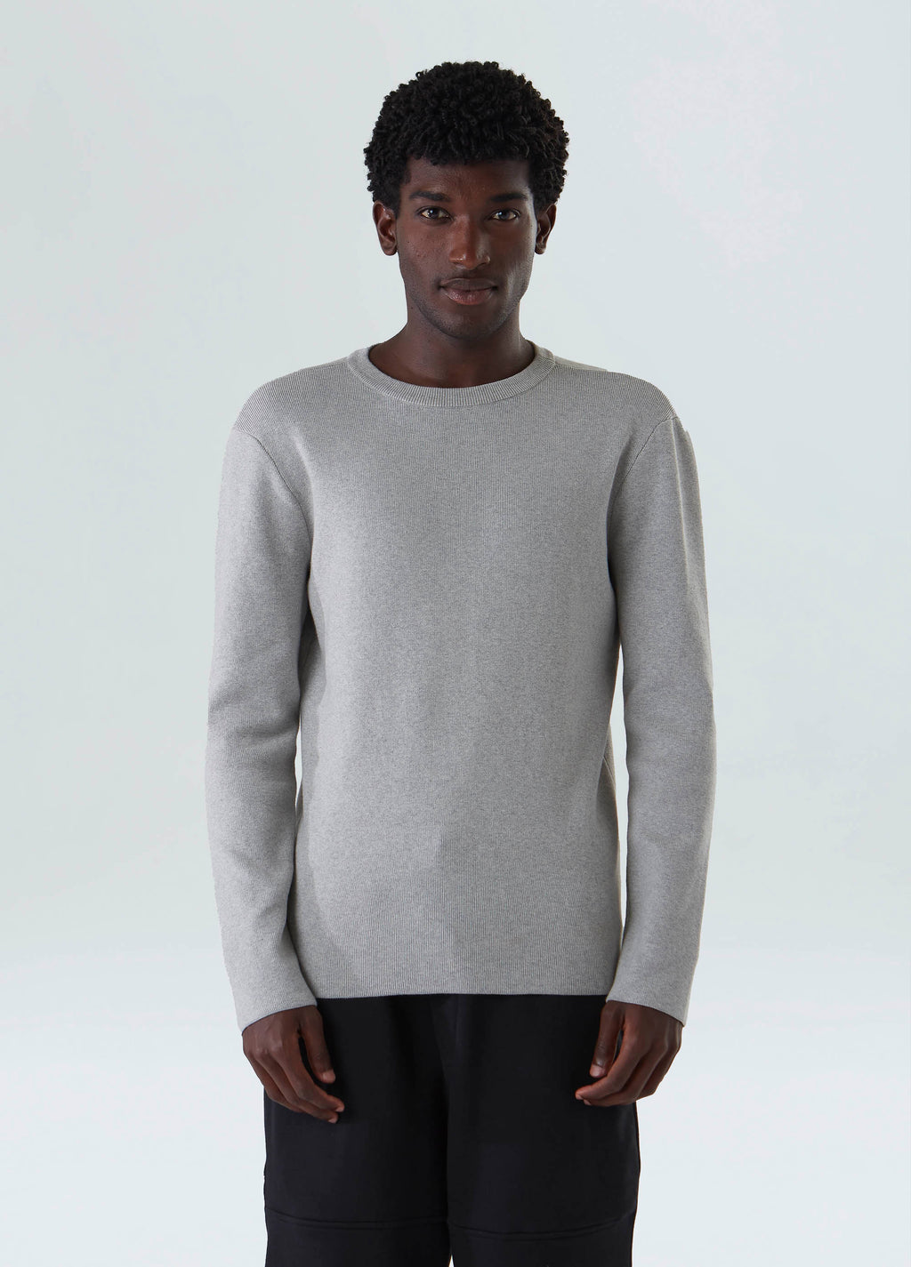 Tricot Solid Cotton Cinza Mescla Claro – Osklen – foto 1
