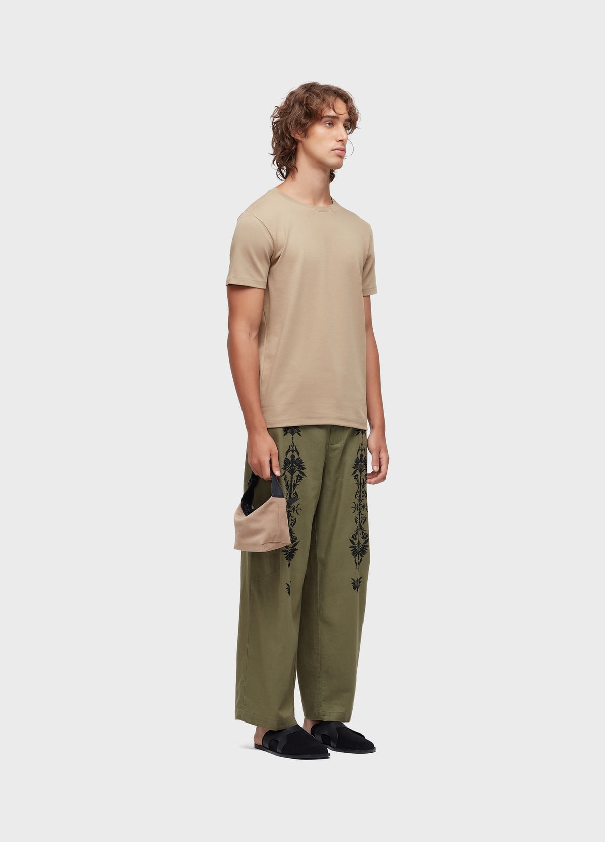 CALÇA LINEN PALMEIRA ARABESCOS