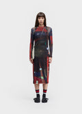 Vestido ML Tule Surfing The City Preto/Vermelho – Osklen – foto 1