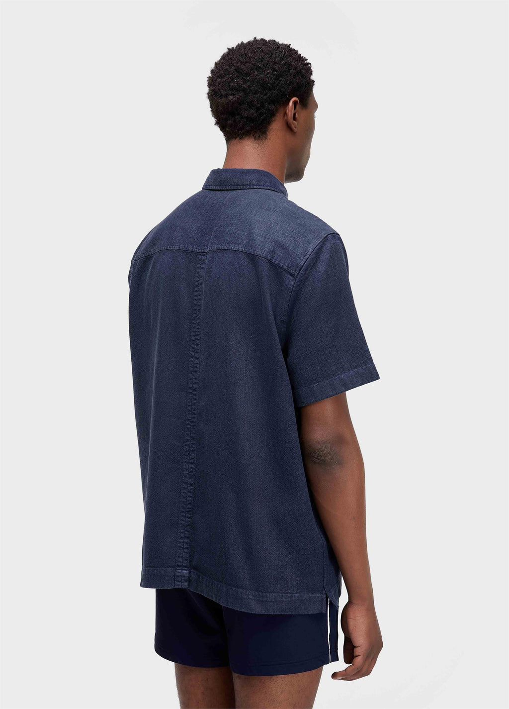 Camisa Over Cotton Linen Used Marinho – Osklen – foto 4