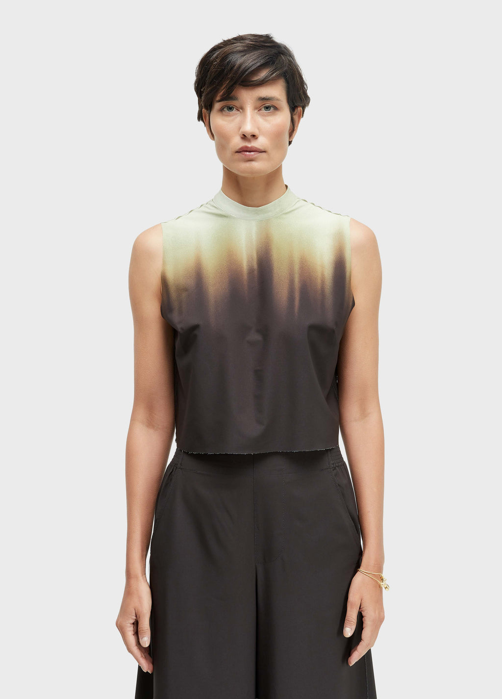 Blusa Cropped Blurred Brown Superlight Preto/Marrom – Osklen – foto 1