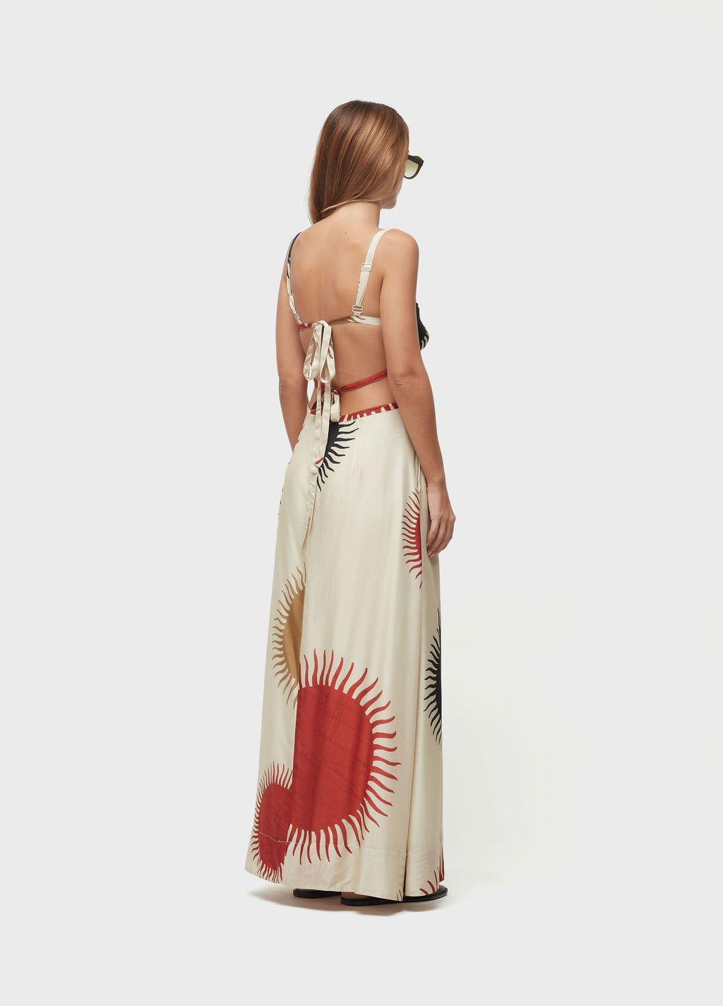 Vestido Amarração Sol Claro Off-White/Laranja – Osklen – foto 4