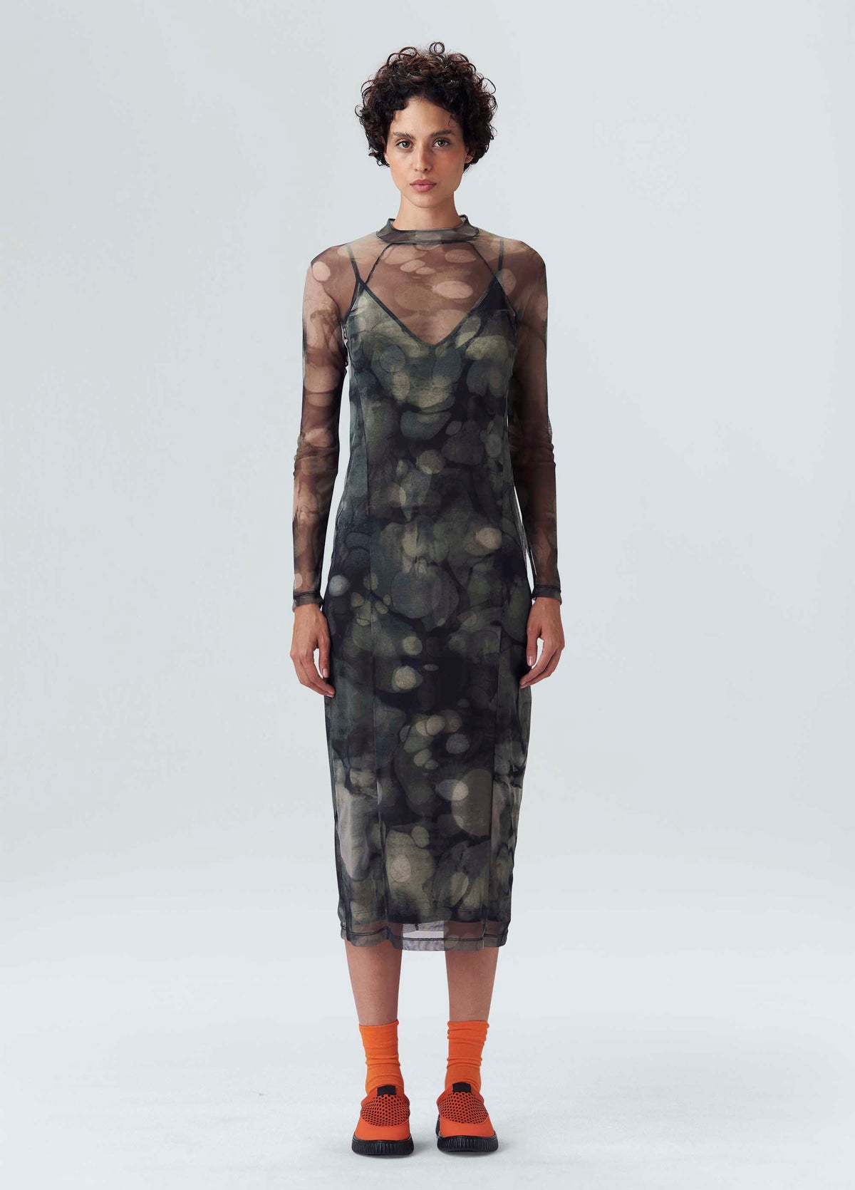 VESTIDO ML LONGO TULE FUNGUS