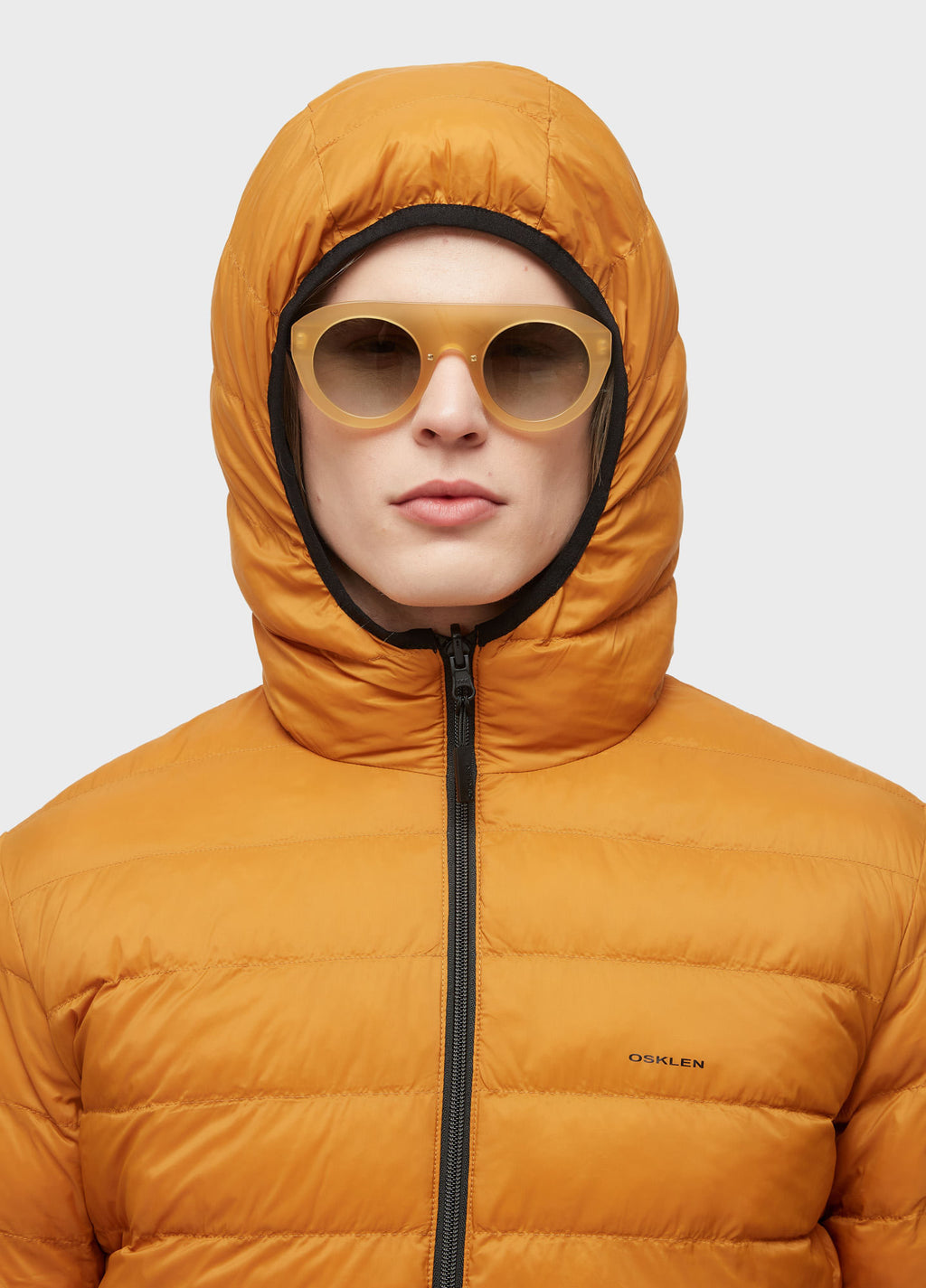 Jaqueta Superlight Hood Double Preto/Mostarda – Osklen – foto 5