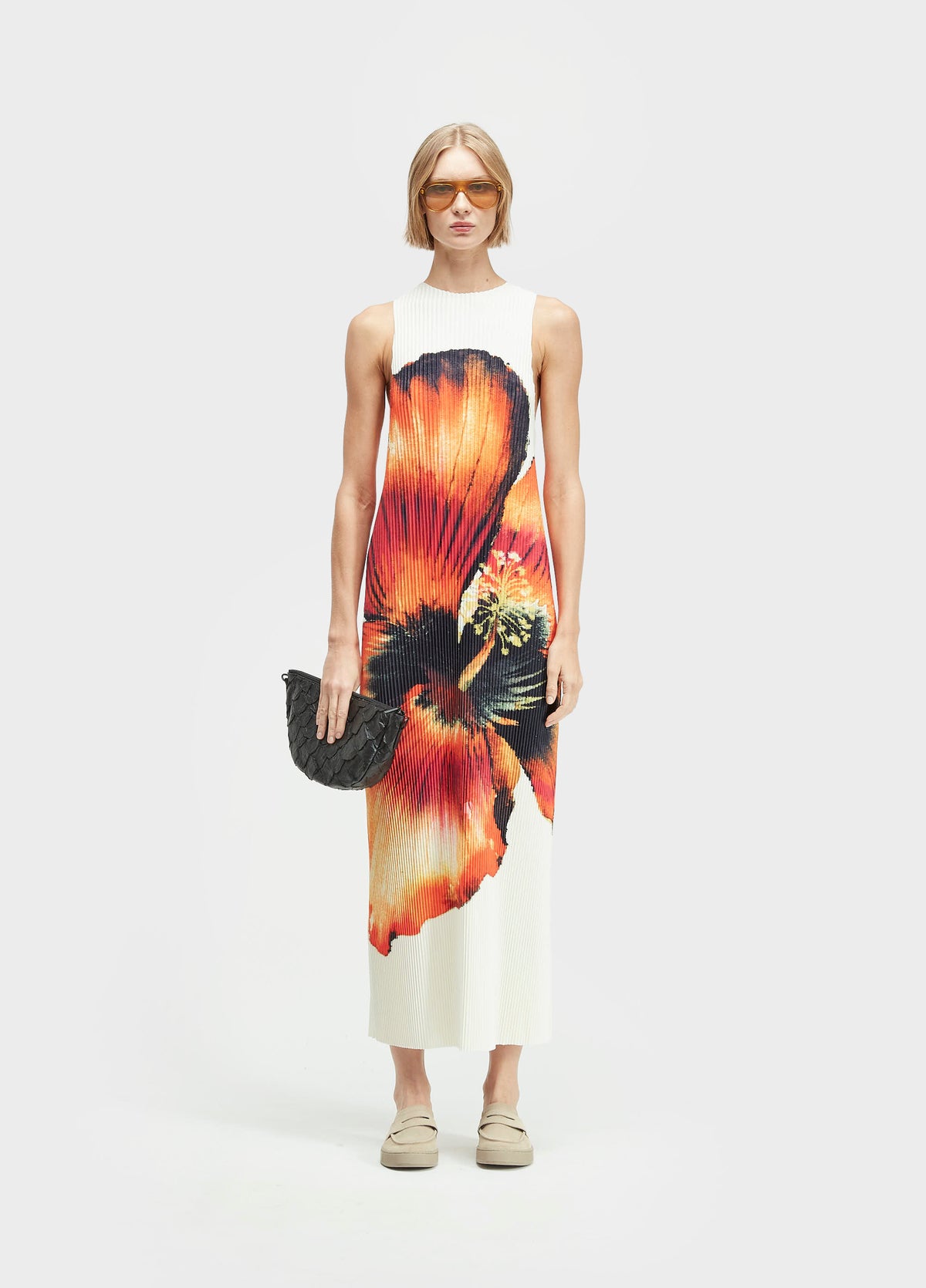 VESTIDO PLISSADO HIBISCO WATER