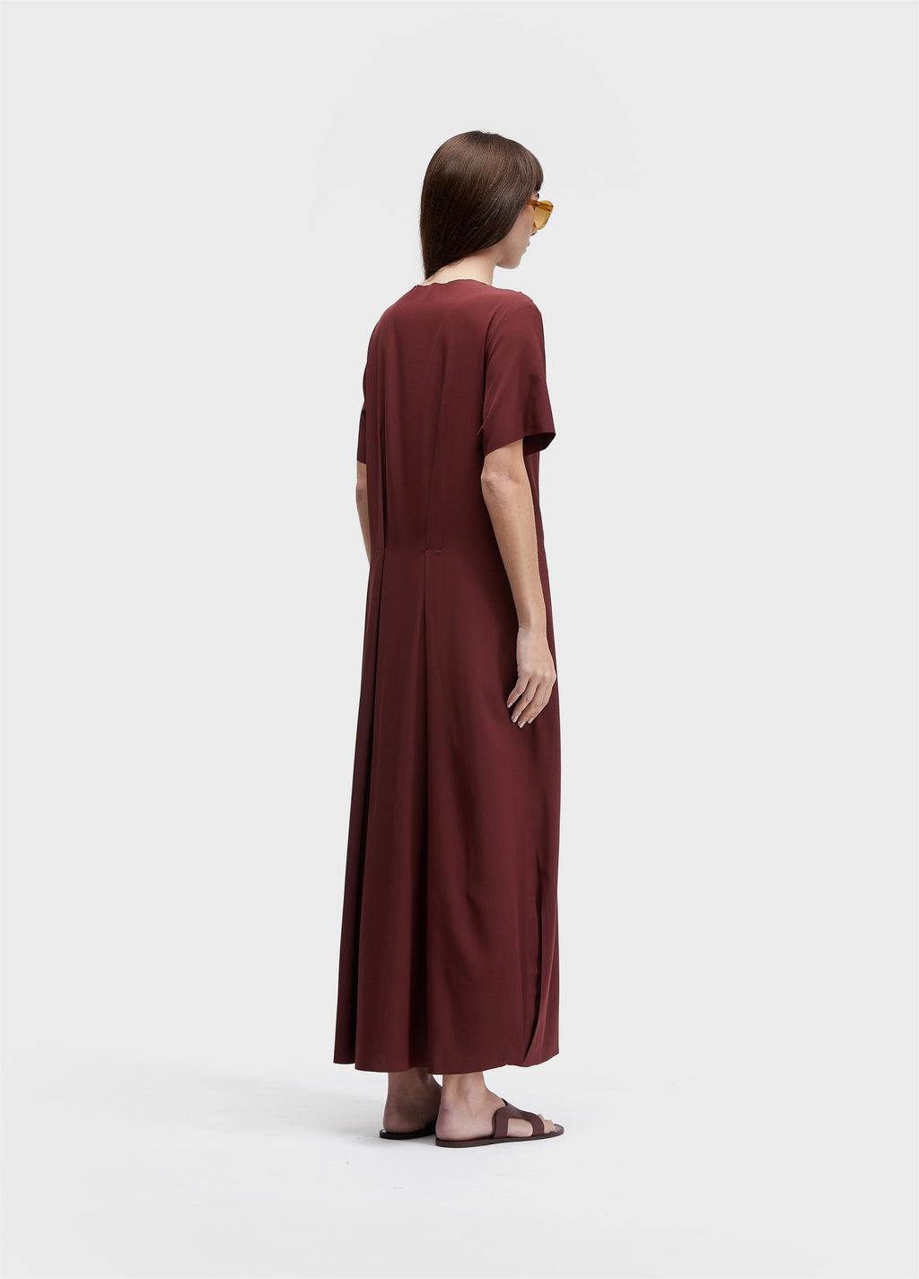 Vestido Superlight Longo MC Baloon Pence Vermelho Rubi – Osklen – foto 4
