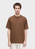 T-Shirt Topstitch Texture Contrast MC Marrom Onix – Osklen – foto 1