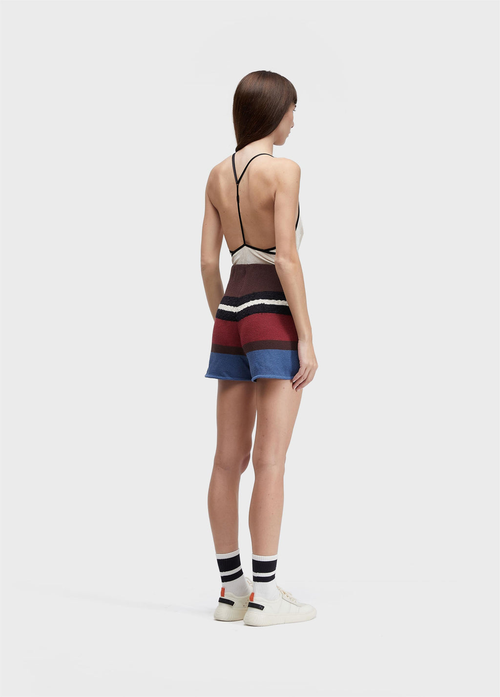 Short Tricot Cabinet Stripes Marrom Marinho – Osklen – foto 5