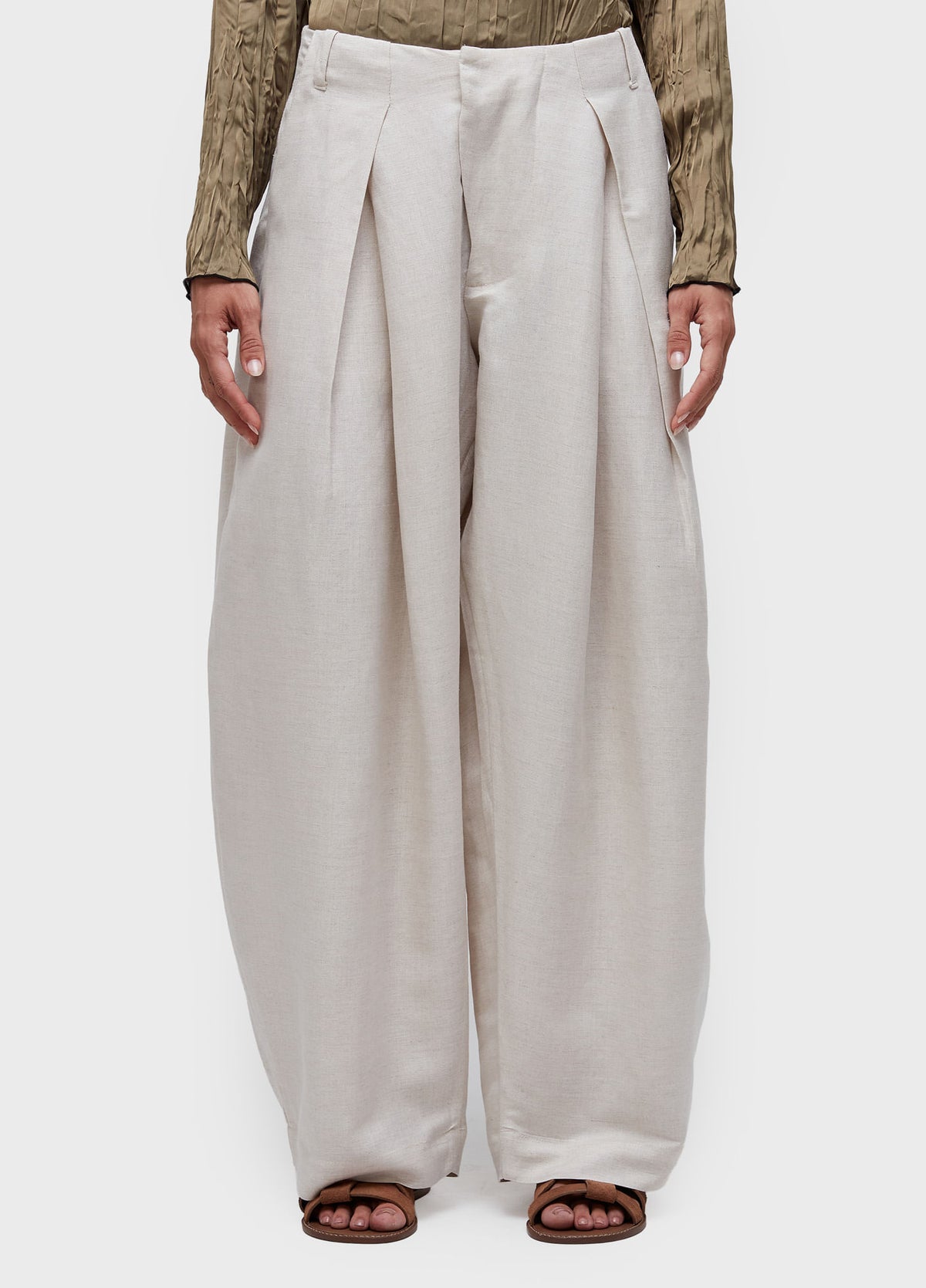 CALÇA LINEN PREGAS