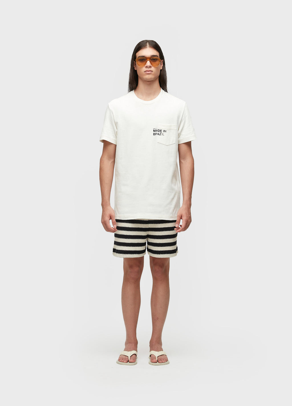 Bermuda Stripes Knit Off-White/Preto – Osklen – foto 1