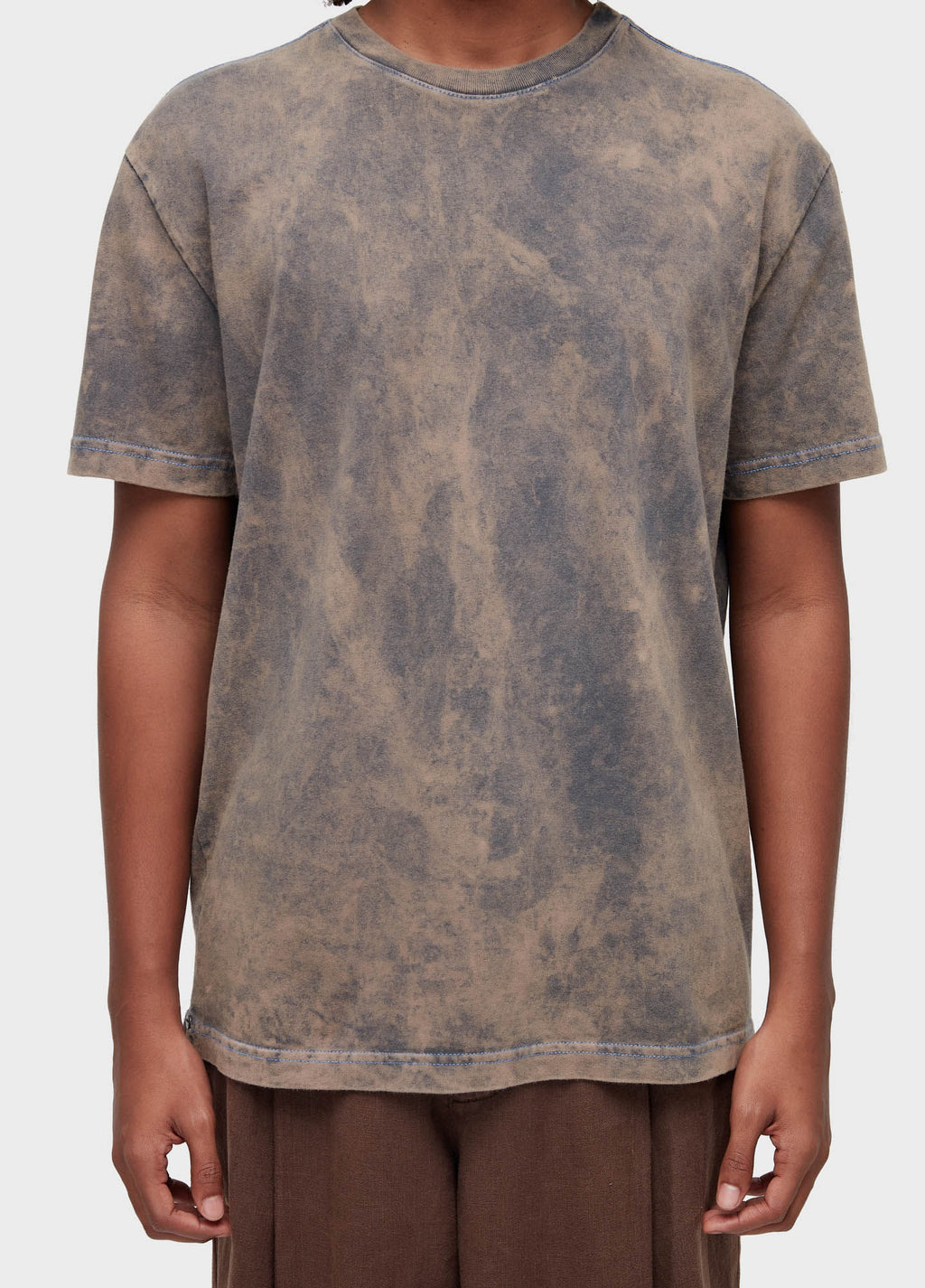 T-Shirt Acid Rust Contrast Stitch MC Azul Rio/Bege – Osklen – foto 3
