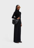 Calça Pantalona Lastex Plissé Preto – Osklen – foto 1
