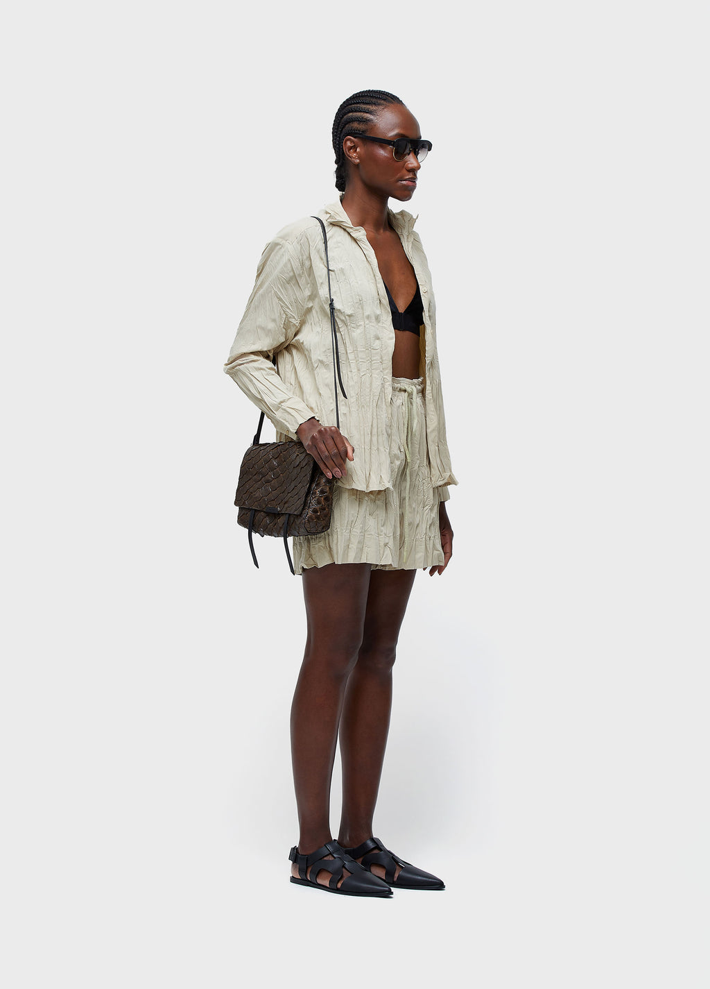 Camisa ML Tricoline Wrinkled Areia – Osklen – foto 4