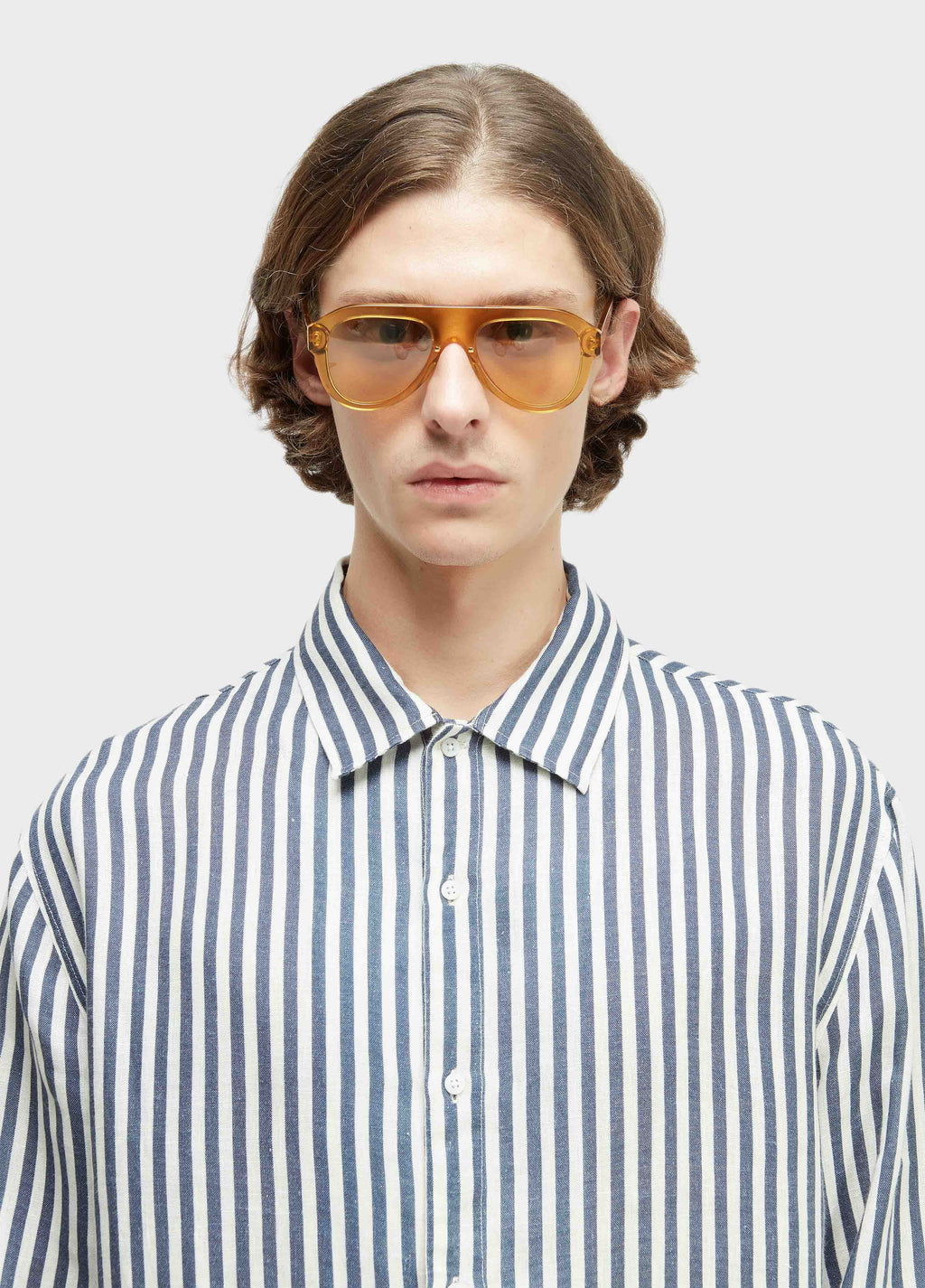 CAMISA OVER NAVY STRIPES ML
