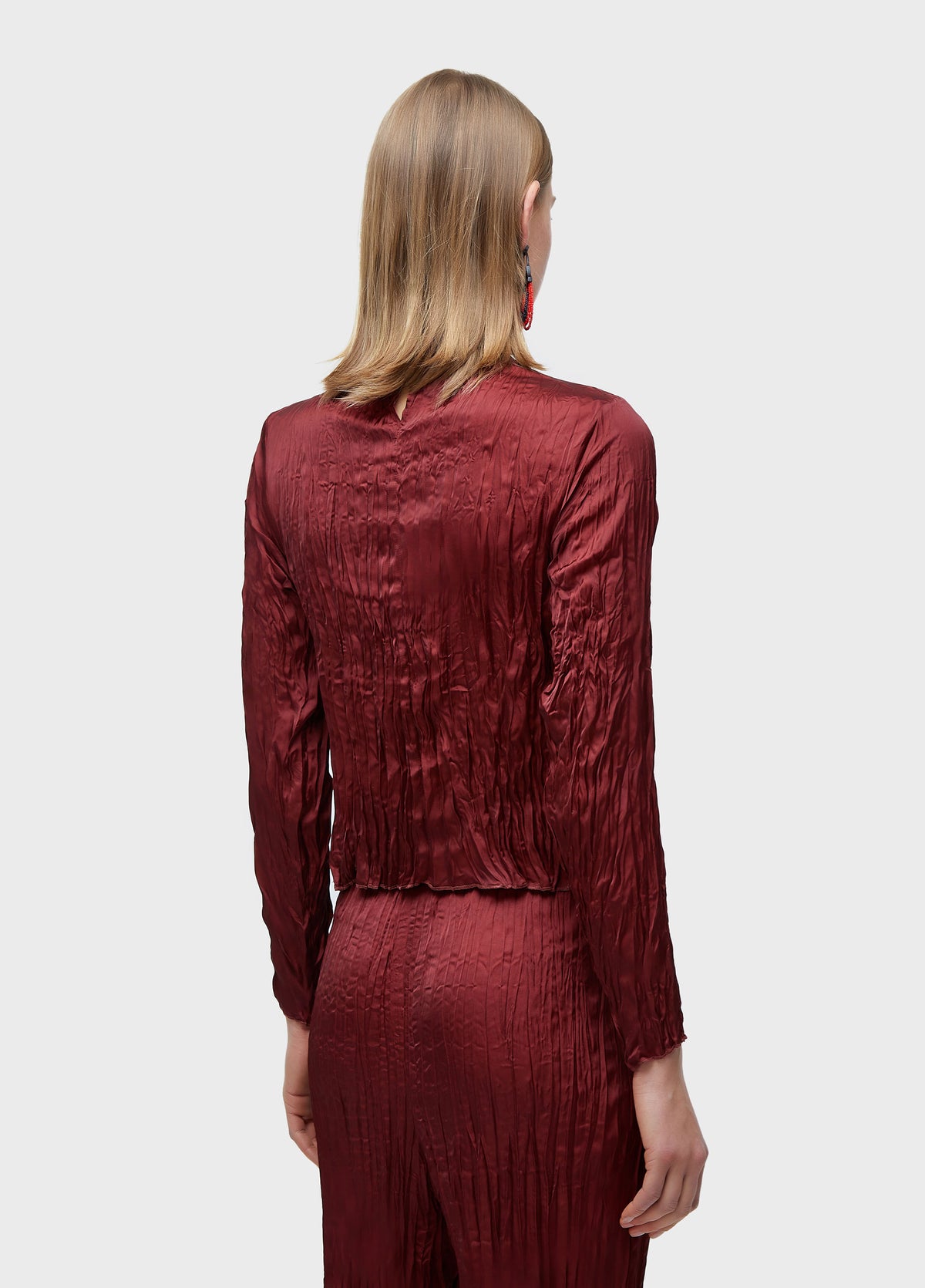 BLUSA GOLA ML WRINCKLED SATIN DOUBLE