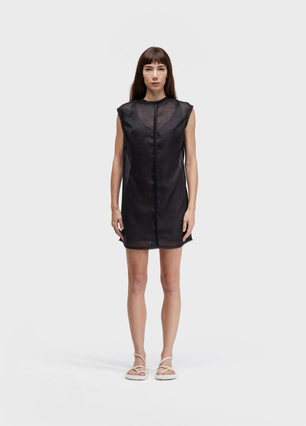 Vestido Curto Sleeveless Organdi Preto – Osklen – foto 1