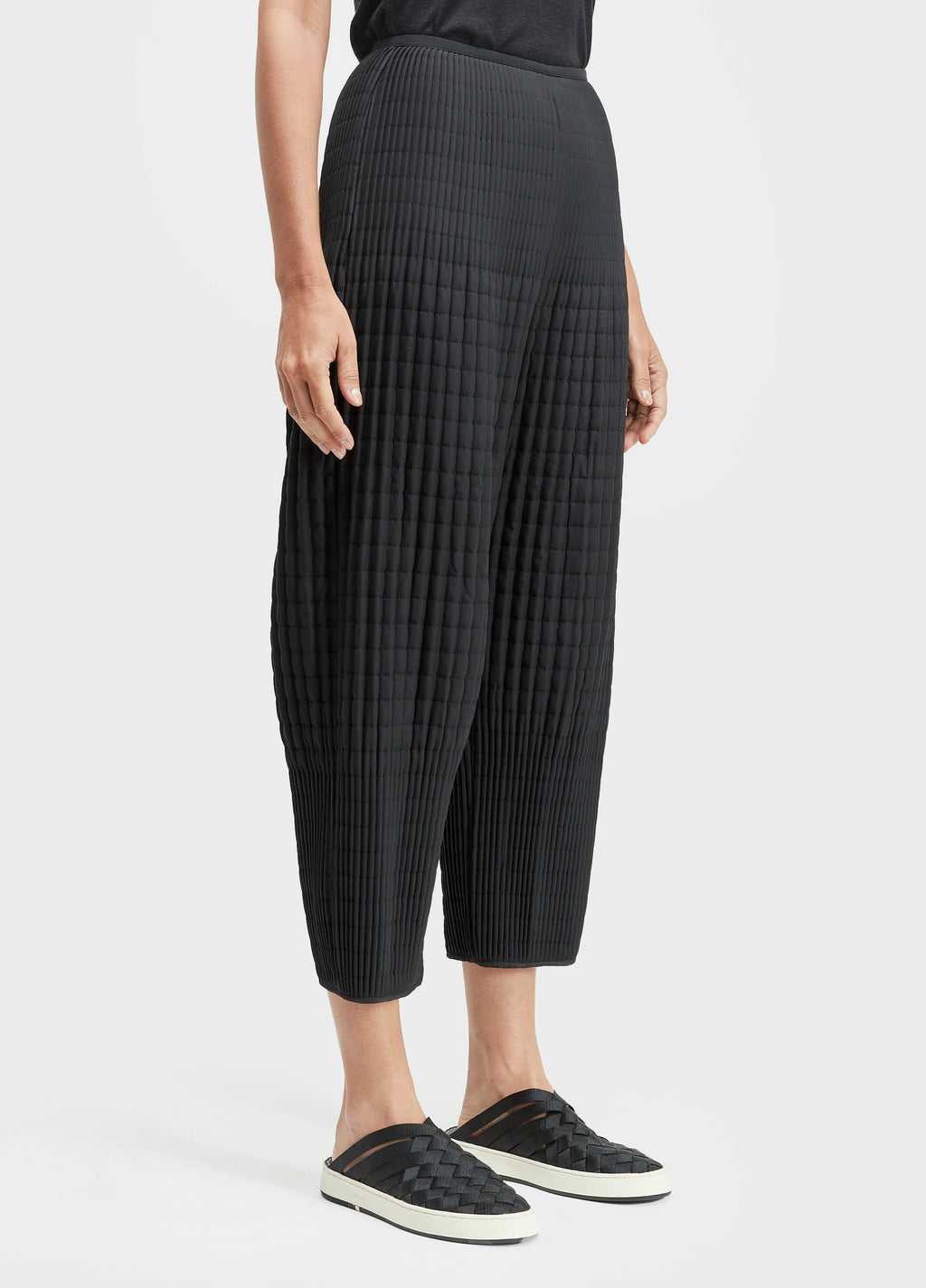 Calça Over Plissé Matelassê Double Off-White/Preto – Osklen – foto 4