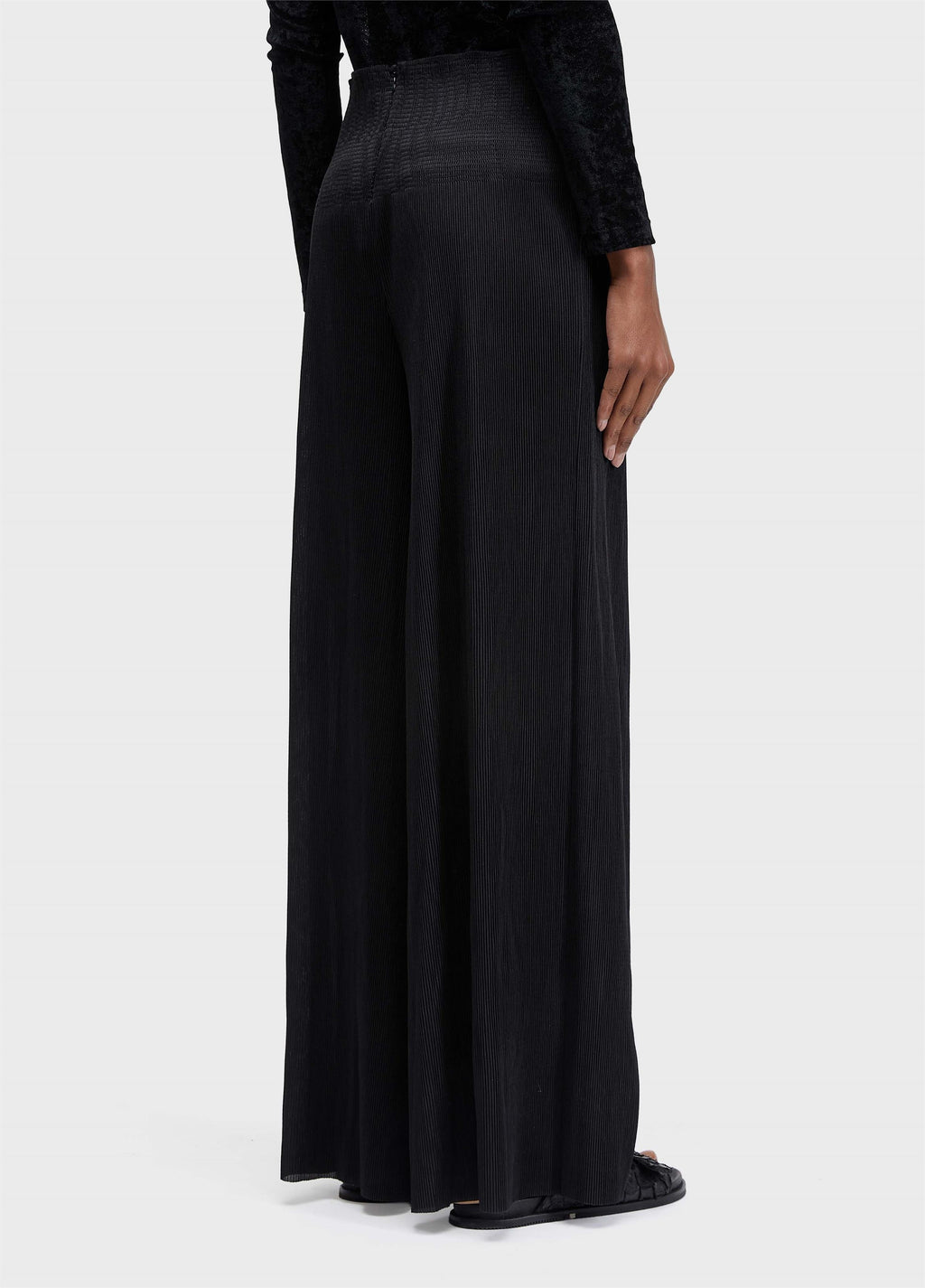 Calça Pantalona Lastex Plissé Preto – Osklen – foto 4