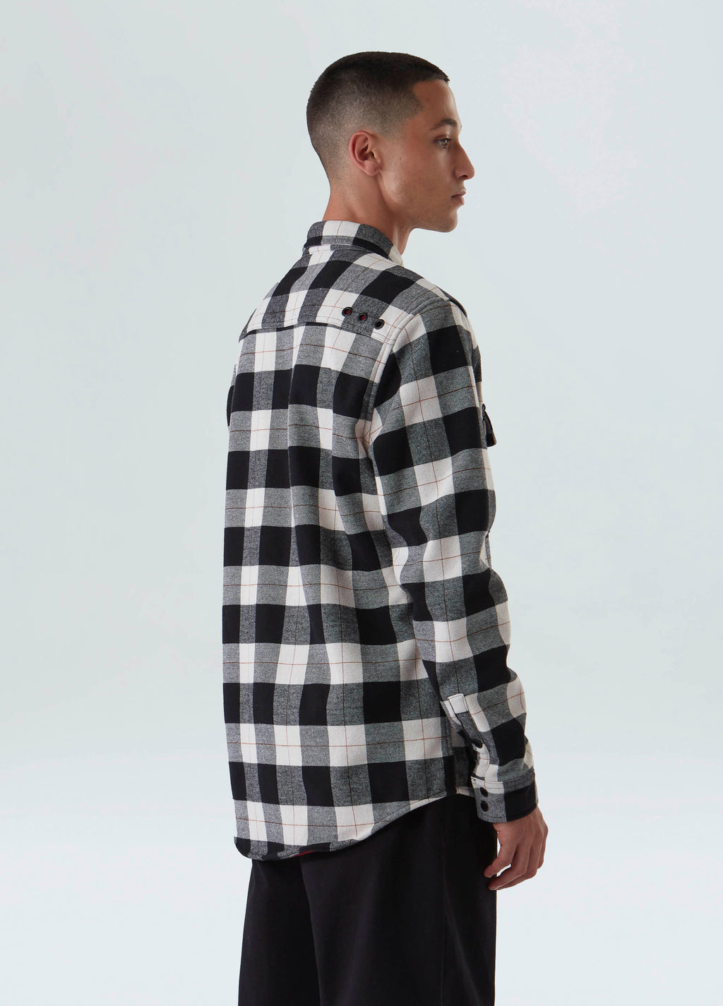 Overshirt Xadrez Areia/Preto/Vinho – Osklen – foto 2