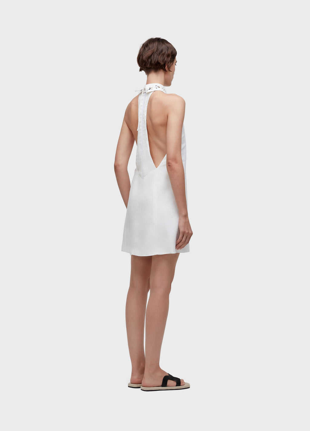 Vestido Curto Gola Cristais Off-White – Osklen – foto 4