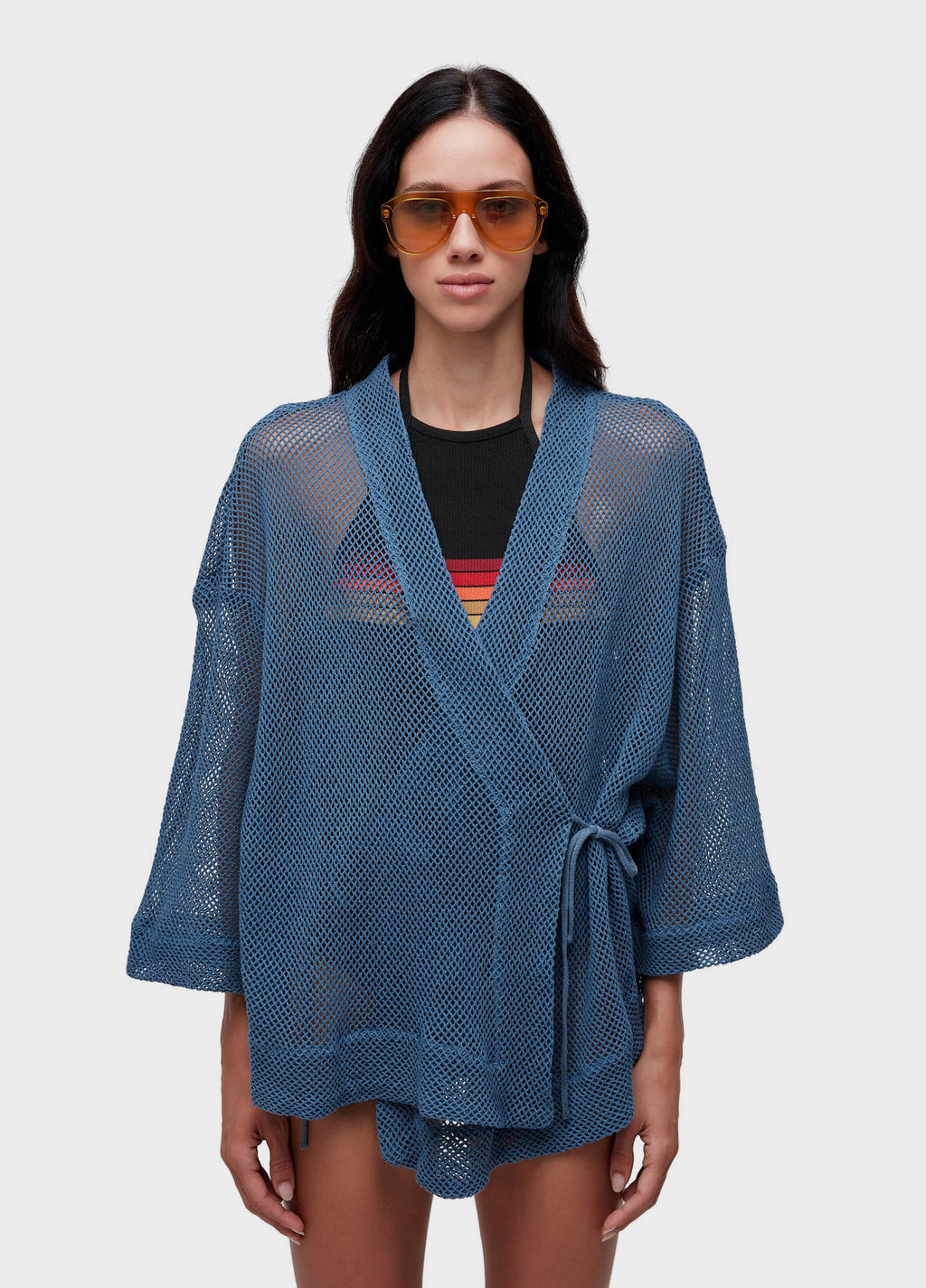 Kimono Tela Mixed Fabrics Azul Mar – Osklen – foto 1